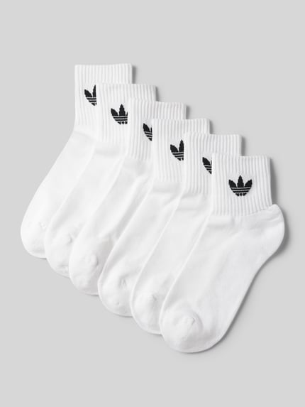 adidas Originals Sokken met logoprint in een set van 6 paar Wit - 1