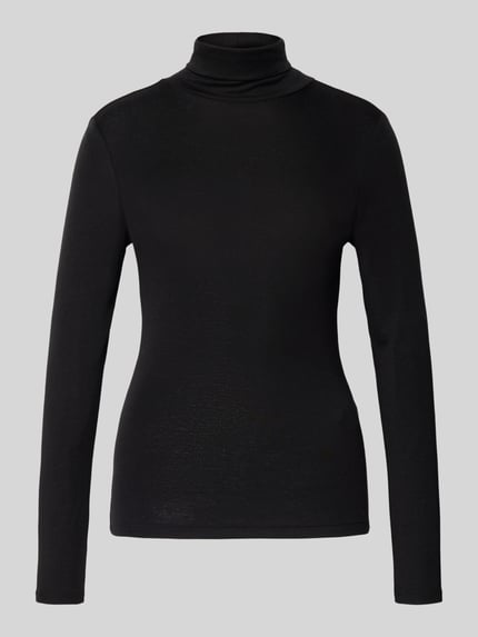 bluzka z długim rękawem o kroju slim fit z elastycznej mieszanki bawełny model 'OKTOBER' Shop The Look MANNEQUINE