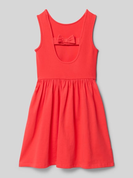 Produktfoto, Regular Fit Freizeitkleid aus Baumwoll-Mix von s.Oliver RED LABEL, Optik: Unifarben, Schleife, breite Träger, Materialverarbeitung: Ripp, Jersey