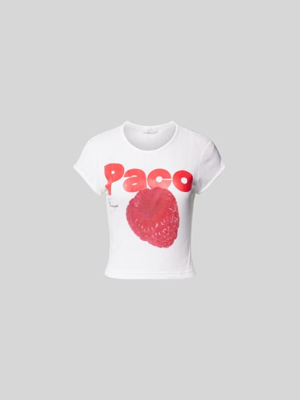 T-Shirt mit Label-Print Shop The Look MANNEQUINE