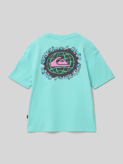 Quiksilver T-shirt met ronde hals, model 'GLOBAL HEAT' Turquoise - 3