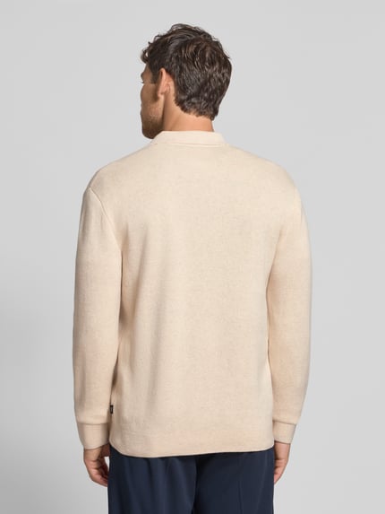 JACK & JONES Premium Sweter z dzianiny z prążkowanymi wykończeniami model ‘MILANO’ Złamany biały melanż 5