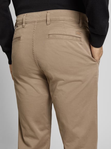 BOSS Orange Regular fit chino van katoenmix Lichtbruin - 3
