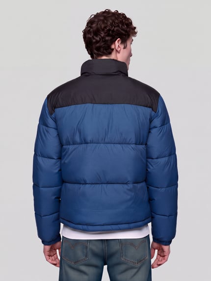ONLY & SONS Regular Fit Steppjacke mit hohem Stehkragen Modell 'ONSMAVERICK' Ocean Melange 5