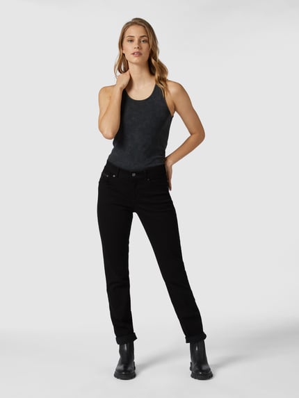 MAC Slim Fit Jeans mit Reißverschlusstasche Black 1
