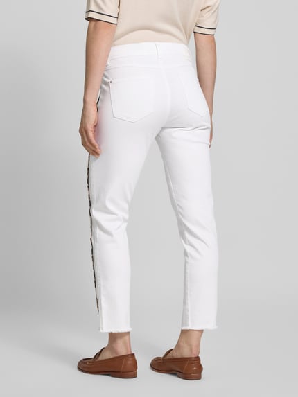 ANGELS Slim Fit Hose mit Kontrastpaspeln Modell 'Ornella' Weiss 5