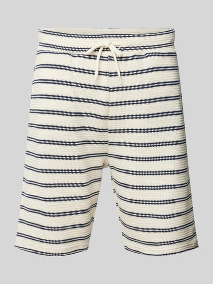 ONLY & SONS Szorty o kroju regular fit z fakturowanym wzorem model ‘IAN’ Złamany biały 2