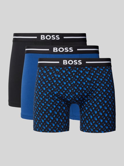 BOSS Boxershort met elastische band met label in een set van 3 stuks van BOSS Zwart - 1