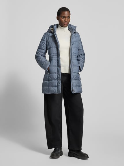 Betty Barclay Regular Fit Steppmantel mit abnehmbarer Kapuze  Rauchblau 1