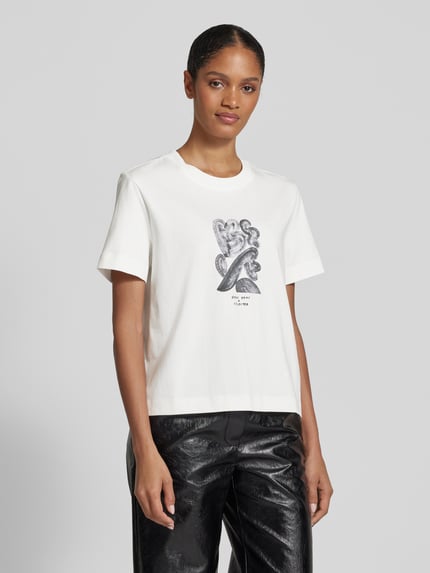 Selected T-shirt z okrągłym dekoltem model ‘ESSENTIAL’ Biały 4