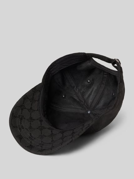 Produktfoto, Basecap mit Label-Detail Modell 'Adriana' von JOOP!, mieszanka bawełny, daszek, otwory wentylacyjne, regulowane zapięcie, kolor czarny, faktura gładka