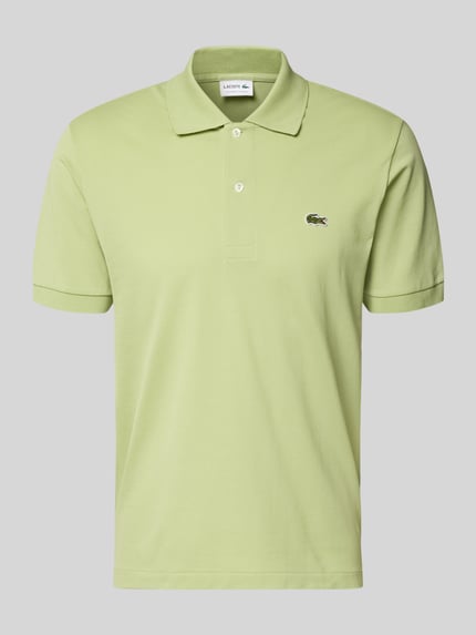 Produktfoto, Regular Fit Poloshirt aus Baumwoll-Mix von Lacoste in Optik: Unifarben mit Logo-Detail, Polokragen, Kurzarm, Piqué-Textur.