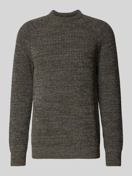 Barbour Strickpullover aus reiner Wolle Modell 'BARBOUR HORSEFORD' Oliv 2