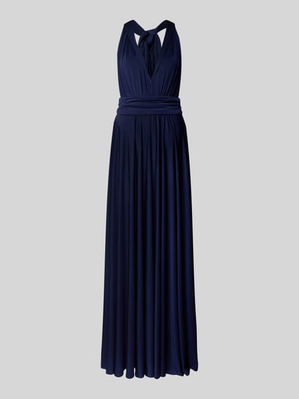 Rose Avenue Avondjurk met V-hals en tailleband Marineblauw - 2