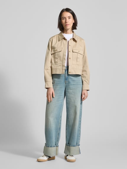 IQ Studio Hemdjacke mit Pattentaschen Sand 1