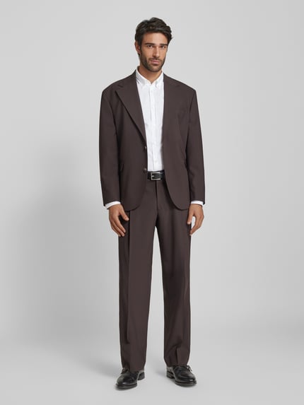 Selected Regular fit 2-knoops colbert met klepzakken, model 'OTTO' Middenbruin - 1