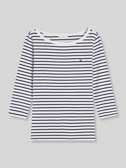 Tommy Hilfiger regular fit 3/4-shirt van puur katoen Ecru - 2