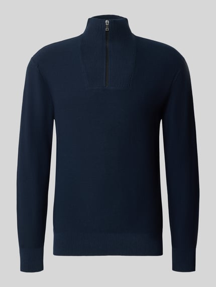 Tom Tailor Denim Regular Fit Troyer aus reiner Baumwolle Marine 2