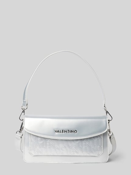 Valentino Bags Handtasche mit Label-Applikation Modell 'GERANIUM' Silber 1