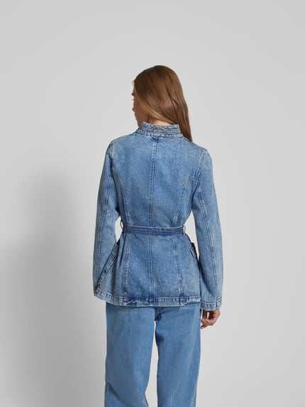 Remain Jeansjack met tailleriem Jeansblauw - 5