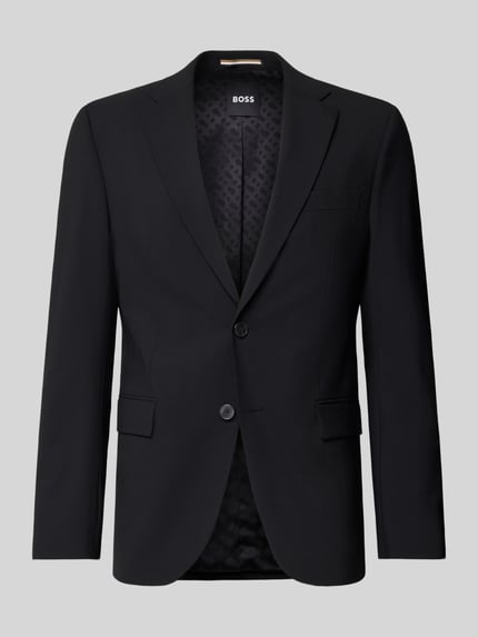 BOSS Slim Fit Anzugsakko aus Schurwoll-Mix Modell 'HARVEY' Black 2