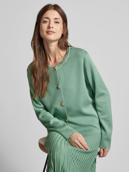 Milano Italy Strickcardigan mit Rundhalsausschnitt Mint 3