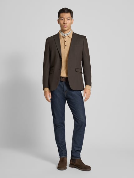 GANT Slim Fit longsleeve van pure lamswol model 'Cable' Zand - 1