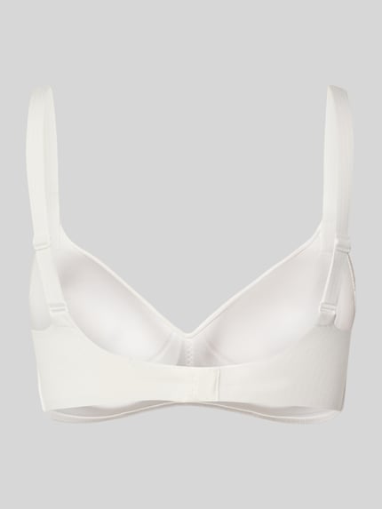 Produktfoto, Slim Fit BH mit Modal-Anteil van Sloggi in wit, elastische materiaalmix, logodetail, verstelbare bandjes, dames bh