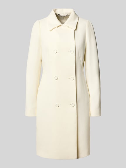 BOSS Regular fit lange jas van wolmix, model 'CONIZA' Offwhite - 2
