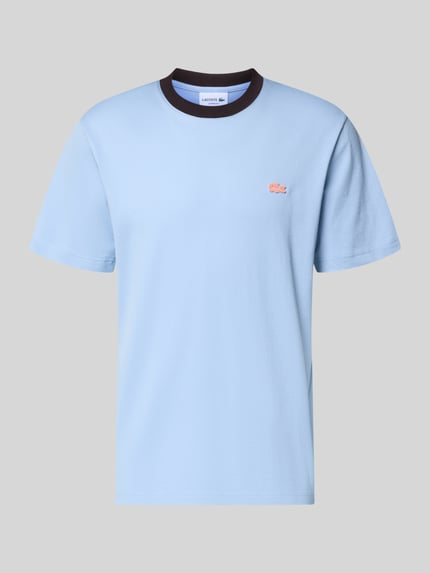 Produktfoto, Regular Fit T-Shirt aus reiner Baumwolle von Lacoste, Optik: Unifarben, Logo-Detail, Rundhals, Kurzarm, Jersey