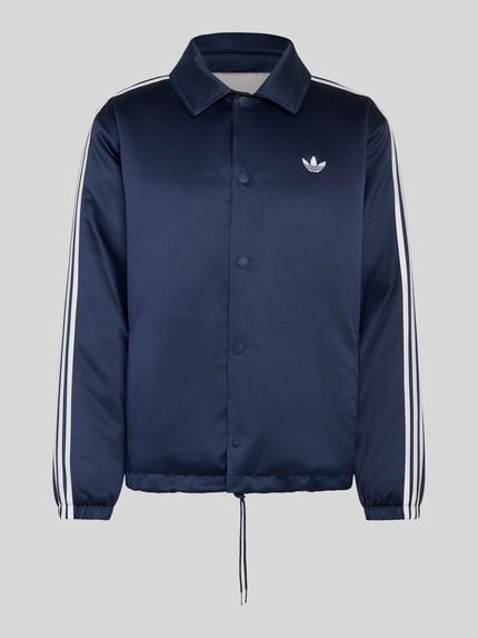 adidas Originals Bluza rozpinana o kroju relaxed fit z wyhaftowanym logo Granatowy 2