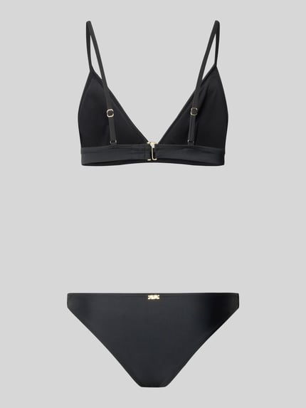Productfoto, zwart Bikini-Set met ruches model 'Beau' van Shiwi, stretchmateriaal, aansluitende fit, gladde textuur, damesmode