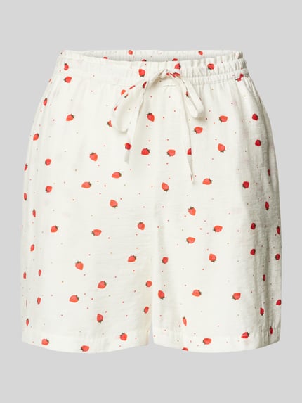 VERO MODA Regular Fit Shorts mit elastischem Bund Modell 'ODETTE' Weiss 2
