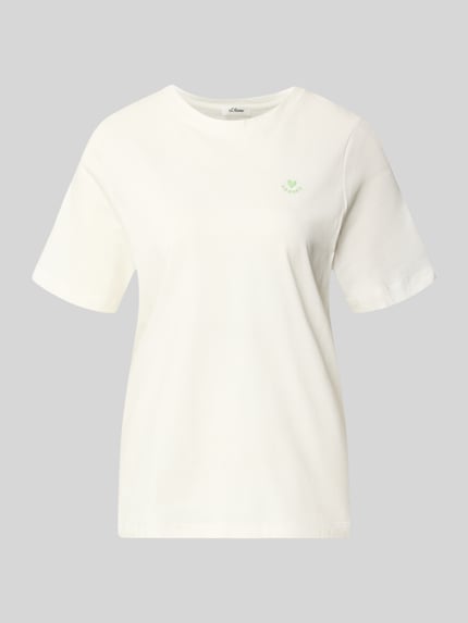 s.Oliver RED LABEL Regular fit T-shirt van puur katoen Wit - 2