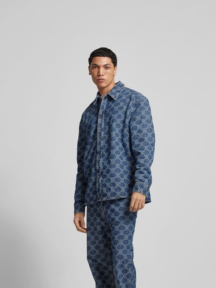 DAILY PAPER Jeanshemd mit Druckknopfleiste Dunkelblau 4