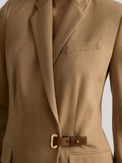 Lauren Ralph Lauren Regular Fit Longline Blazer mit Schnallendetail Camel 3
