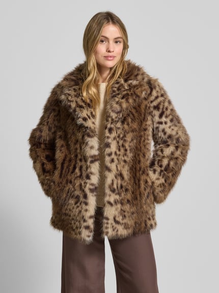 PETITE M. Jacke mit Kunstfellbesatz Mittelbraun 4
