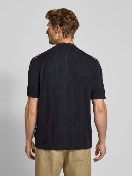 Marc O'Polo Regular Fit Poloshirt aus reiner Baumwolle Marc O'Polo × DFB Travel Collection Dunkelblau 5