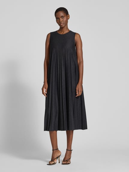 Weekend Max Mara A-Linien Freizeitkleid in Plissee-Optik  Anthrazit 4