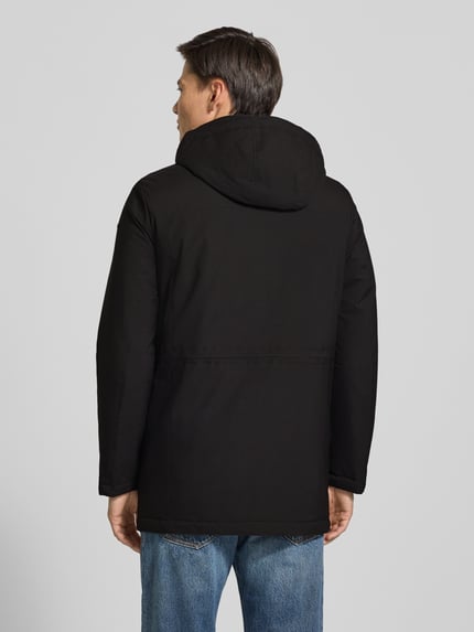 Geox Regular Fit Parka mit abnehmbarer Kapuze Black 5