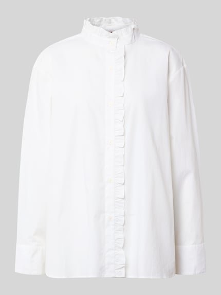 Tommy Hilfiger Relaxed Fit Hemdbluse aus reiner Baumwolle Weiss 2