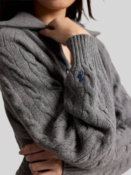 Polo Ralph Lauren Kardigan rozpinany o kroju relaxed fit z mieszanki wełny i kaszmiru Flanelowy 3