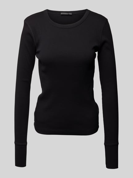 DRYKORN Shirt met lange mouwen en ronde hals, model 'NURIT' Zwart - 1