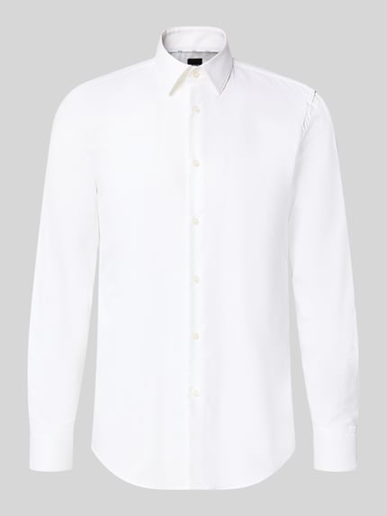 BOSS Slim Fit Businesshemd mit Kentkragen Weiss 2