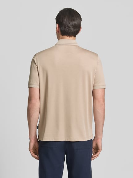 bugatti Regular Fit Poloshirt mit Brusttasche und Label-Stitching Beige 5