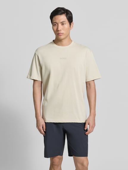 BOSS Green męski t-shirt o kroju regular fit z czystej bawełny model 'TEE 10' Piaskowy 4