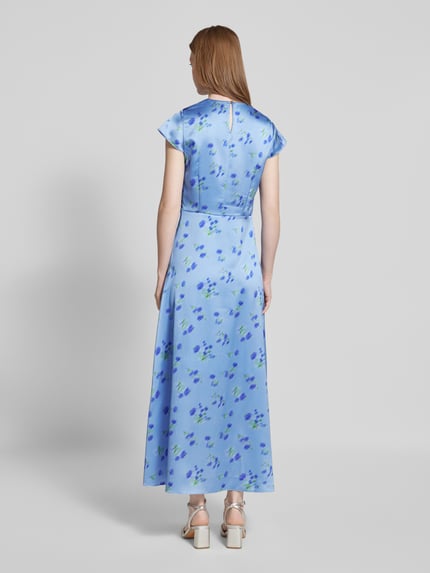 HUGO Midikleid mit Kappärmeln Modell 'Kamela' Hellblau 5