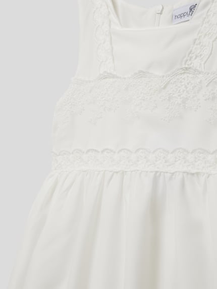 Happy Girls Kleid mit Spitzenbesatz Ecru 2