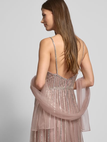 LUXUAR FASHION Sukienka wieczorowa z dekoltem w kształcie serca Różowawy 3
