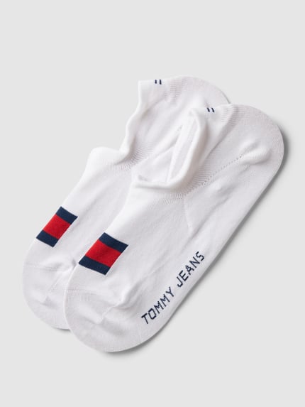 Tommy Hilfiger Füßlinge mit Logo-Print im 2er-Pack Weiss 1